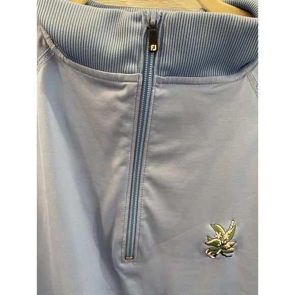 FootJoy FJ Mens Sz Large* Pullover Blue Golf Athletic Performance Stretch Shirt - Picture 4 of 12